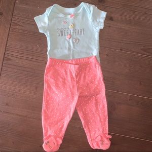 Carter’s 3 month Daddy’s sweetheart outfit